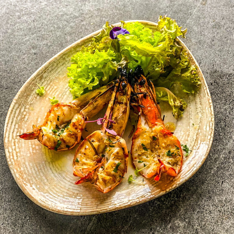 Tiger Prawns, Italian Lemon & Herb Sauce